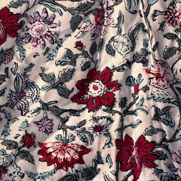 J.Jill Shorts Womens S NEW Floral Print Drawstring Shorts Cotton Blend Elastic‎ - Picture 6 of 7